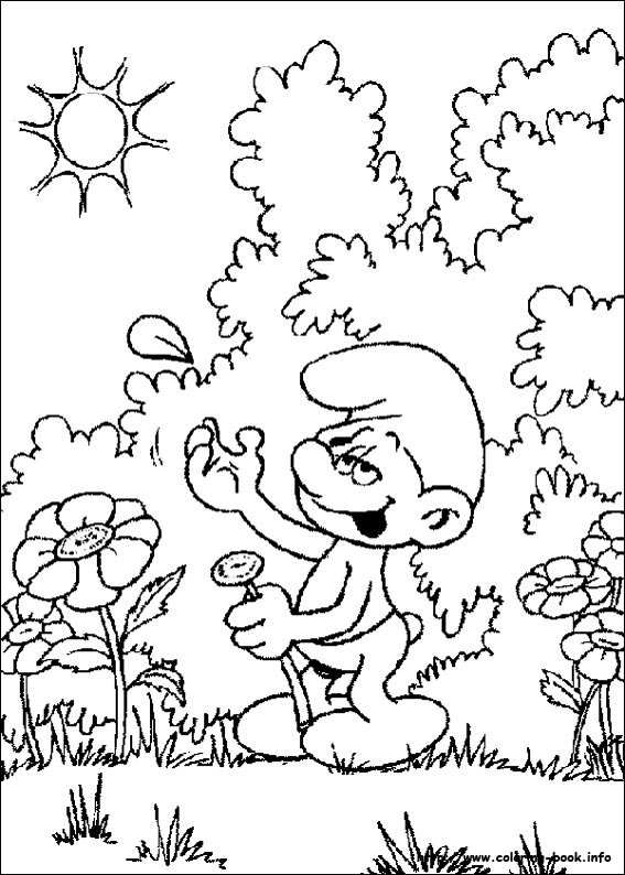 The Smurfs coloring picture